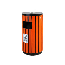 Wood Recycling Eco-Friendly Dustbin Outdoor Garbage Waste Bin (A13280)